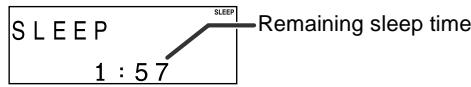 SHARP SD-PX2 - To confirm the remaining sleep time: - 1