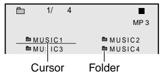 SHARP SD-PX2 - > Selecting a folder on an MP3 disc - 1