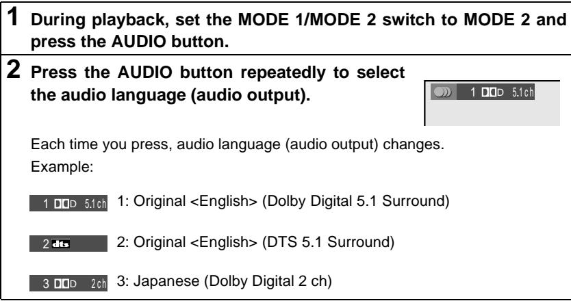 SHARP SD-PX2 - To change the audio language (audio output) DVD CD - 1