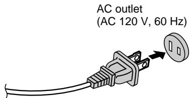 SHARP SD-PX2 - > Connecting the AC power cord - 1