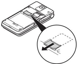 SHARP 770SH - Retrait de la carte SIM et de la batterie - 1