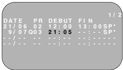 SHARP VC-FH30SM - PROGRAMMATION D'UN ENREGISTREMENT - 1