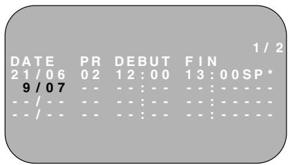 SHARP VC-FH30SM - PROGRAMMATION D'UN ENREGISTREMENT - 2