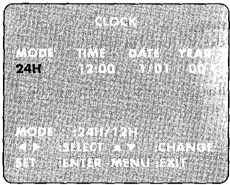 SHARP VC-ME80GM - MANUALLY SETTING THE CLOCK - 1