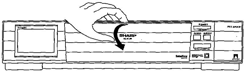 SHARP VC-ME80GM - POUR ACCÉDER AUX COMMANDES DU MAGNETOSCOPE - 1