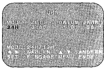 SHARP VC-ME80GM - MANUELLE EINSTELLUNG DER UHR - 1