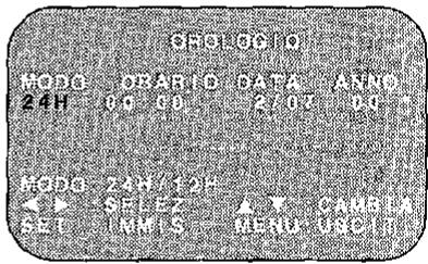 SHARP VC-ME80GM - IMPOSTAZIONE MANUALE DELL'OROLOGIO - 1