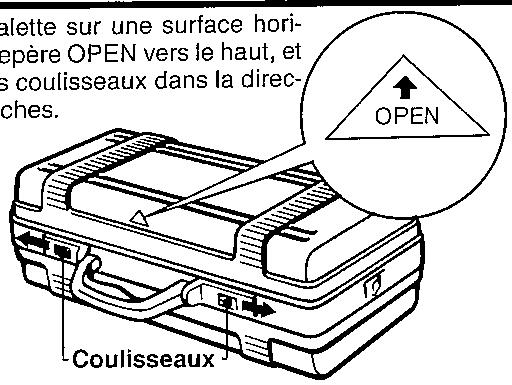 SHARP VL-C73SA - Comment ouvrir la malette - 1