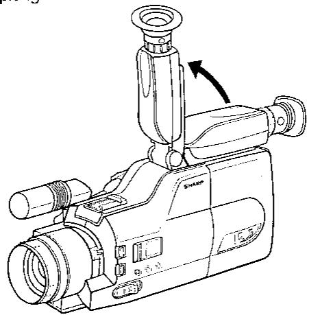 SHARP VL-C8000S - Réglage de la position du viseur électronique - 1