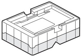 SHARP AN-52 - Montaje del soporte de mesa con el material de embalaje - 1