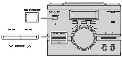 ON STAND-BY SHARP ▼ PRESET ▲