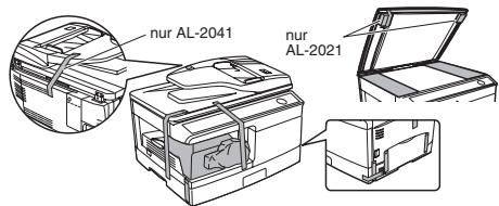 SHARP AL-2041 - DAS GERÄT FÜR DIE INSTALLATION VORBEREITEN - 7