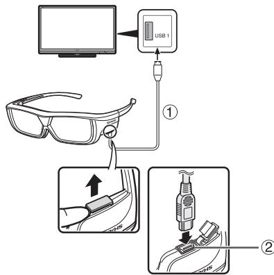 SHARP AN-3DG20 - Recharge de la pile des lunettes 3D - 1