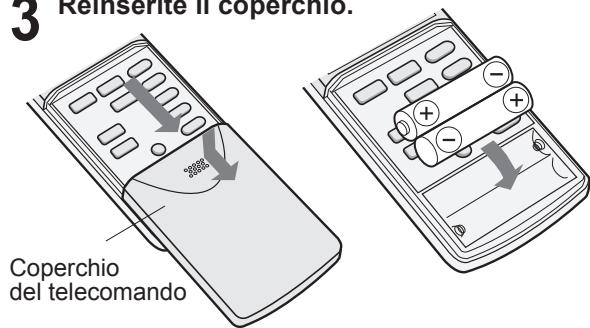 SHARP AY-XPC9JR - INSERIMENTO DELLE BATTERIE - 1