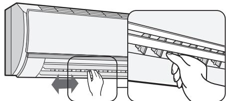 SHARP AY-XPC9JR - DIRECCION DE LA CORRIENTE DE AIRE HORIZONTAL - 1