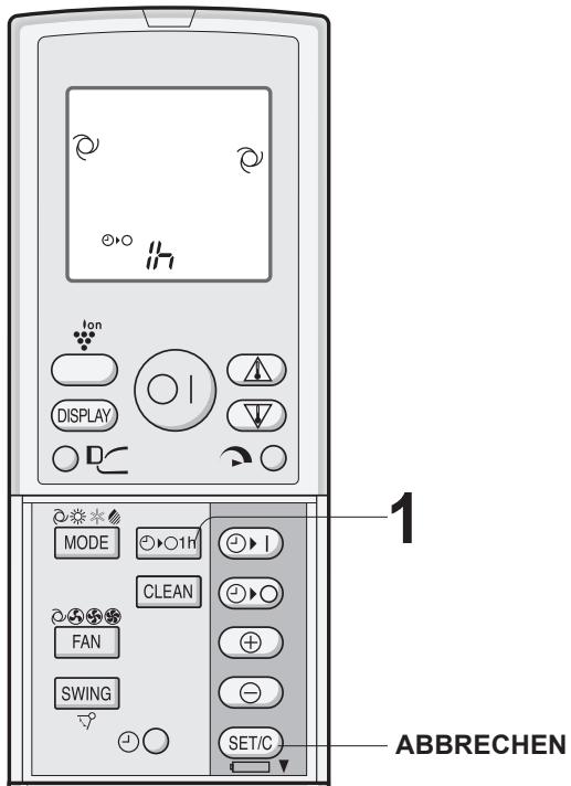 SHARP AY-XPC9JR - Drücken Sie die EIN-STUNDEN-AUS-SCHALT-ZEITSCHALTER-Taste. - 1