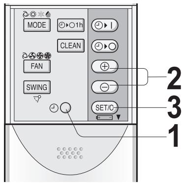 SHARP AY-XPC9JR - SET CURRENT CLOCK TIME - 1