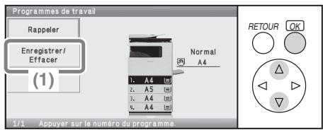 SHARP MX-C400 - Suppression d'un programme de travail - 2