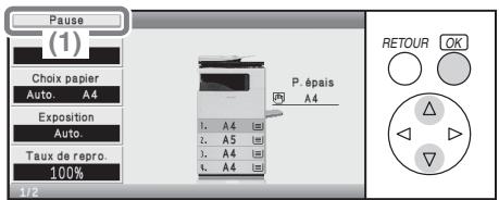 SHARP MX-C400 - INTERRUPTION D'UN TRAVAIL DE COPIE (Interruption d'une copie) - 2