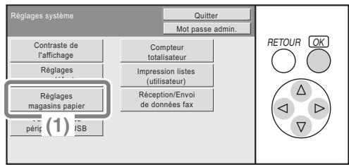 SHARP MX-C400 - Modification des réglages du magasin - 2