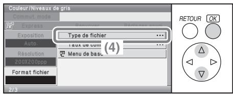 SHARP MX-C400 - Sélectionnez les réglages. (Type de fichier) - 3