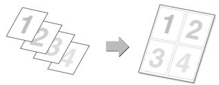 SHARP MX-C400 - Impression de plusieurs images sur une seule page (Impression N-Up) - 1