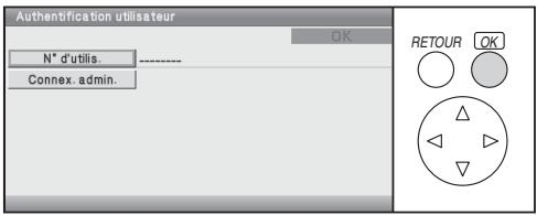 SHARP MX-C400 - Authentication par numero d'utilisateur - 1