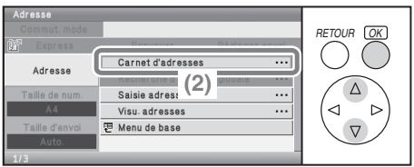 SHARP MX-C400 - Sélectionnez les réglages. - 1