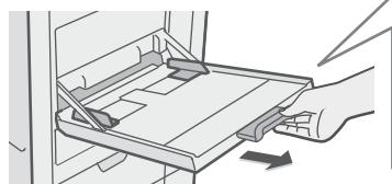SHARP MX-C400 - Chargement du papier dans le plateau d'alimentation auxiliaire - 4