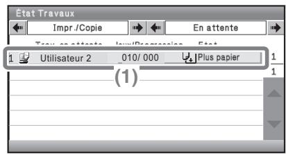 SHARP MX-C400 - Vérifiez les détails du travail. - 1