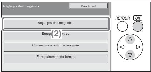 SHARP MX-C400 - Configurez les réglages du magasin. - 1