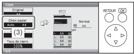 SHARP MX-C400 - Sélectionnez les réglages. - 1