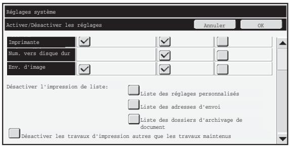 SHARP MX-FR11U - ■ Désactiver les travaux d'impression autres que les travaux maintenus - 1