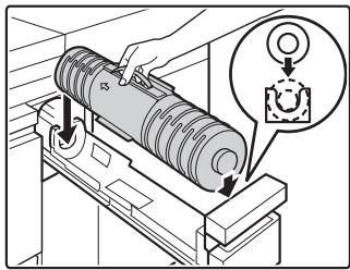 SHARP MX-M850 - Insérez la nouvelle cartouche verticalément vers le bas. - 1