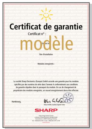 SHARP NA-F121 - En saississant le numéro d'origine du bordereau de livraison Sharp et de la commande - 2
