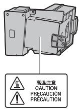 SHARP XV-Z17000 - Précaution quant à la lampe - 1