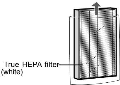 SHARP KC-860U - Remove the Washable Deodorizing filter (black) and True HEPA filter (white) from the plastic bags. - 1