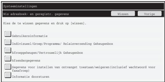 SHARP MX-FR16U - ■ Wis adresboek- en geregistr. gegevens - 1