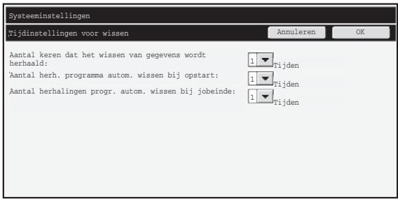 SHARP MX-FR16U - ■ Tijdinstellungen voor wissen - 1