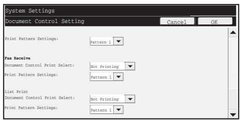 SHARP MX-FR16U - Document control setting screen - 4