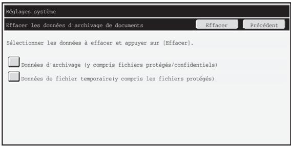 SHARP MX-FR16U - ■ Effacer les données d'archivage de documents - 1