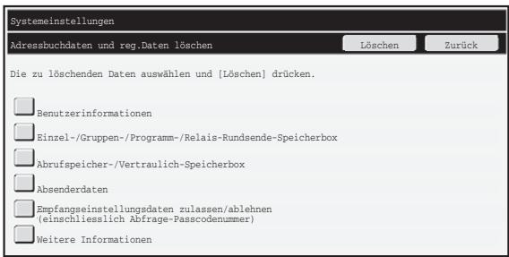 SHARP MX-FR16U - Adressbuchdaten und reg.Datalen loschen - 1
