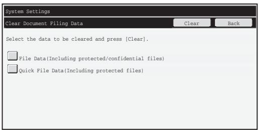 SHARP MX-FR16U - ■ Clear Document Filing Data - 1