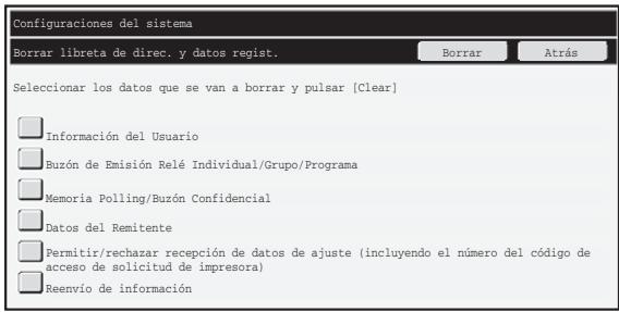 SHARP MX-FR16U - ■ Borrar libreta de direc. y datos regist. - 1