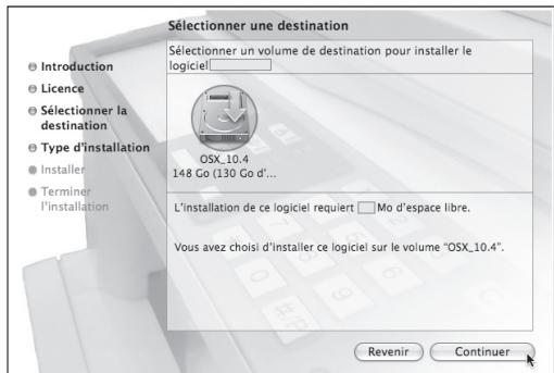 SHARP MX-PB12 - Sélectionnez le disque dur où le fichier PPD doit être installé et cliquez sur le bouton [Continuer]. - 1