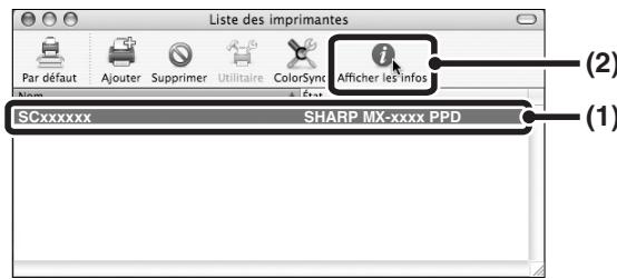 SHARP MX-PB12 - Affichez les informations sur l'imprimante. - 1