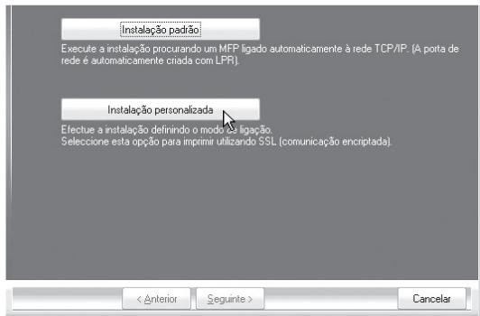 SHARP MX-PB12 - Clique em [Instalacao personalizada]. - 1