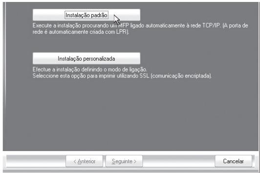 SHARP MX-PB12 - Clique no botão [Instalacao padrão]. - 1