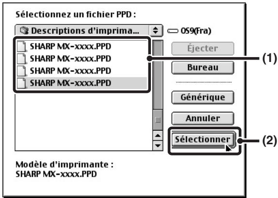 SHARP MX-PB12 - Sélectionnez le fichier PPD. - 1