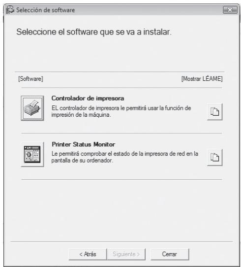 SHARP MX-PB12 - Aparece la pantalla de selección de software. - 1